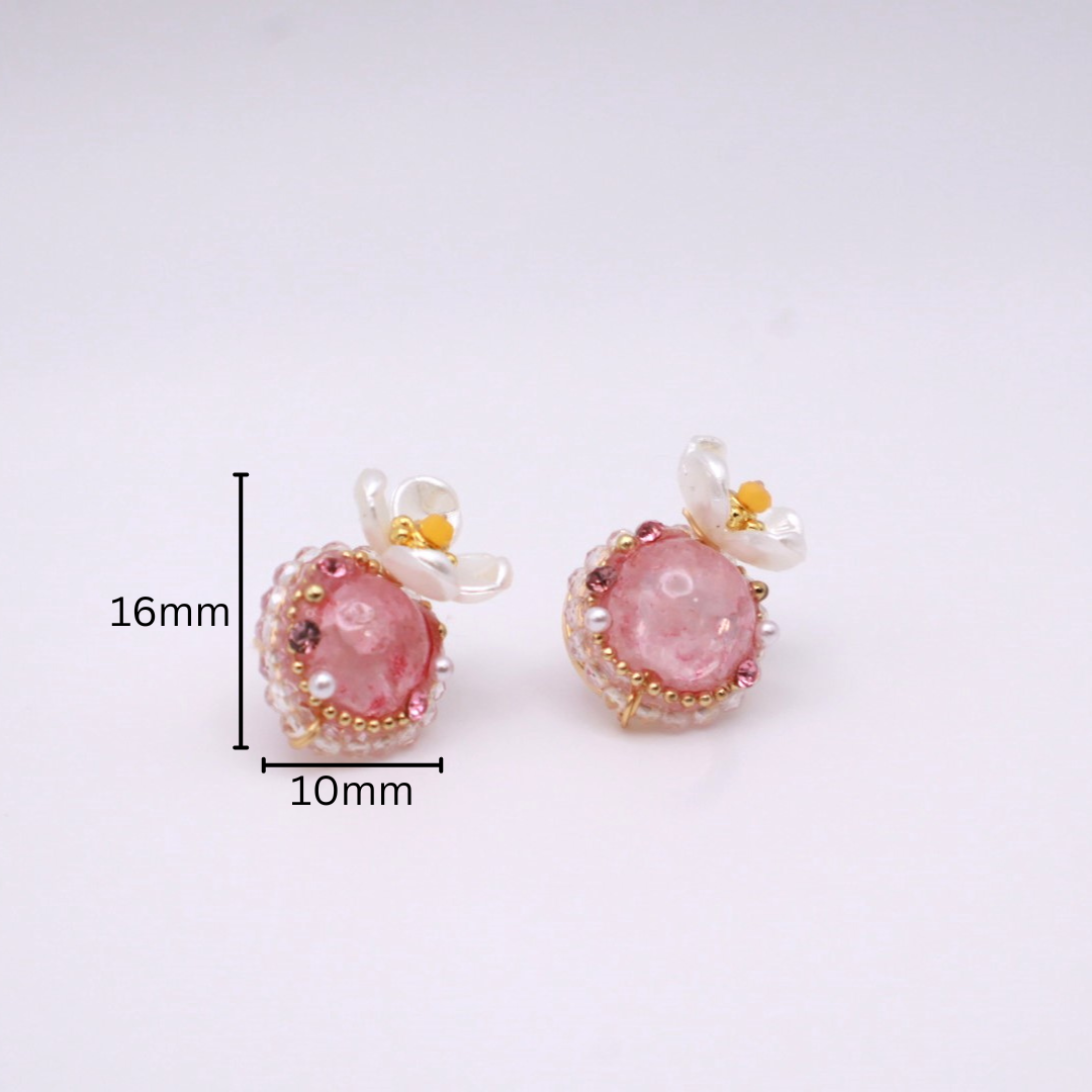 Peach Pearl Stud 099