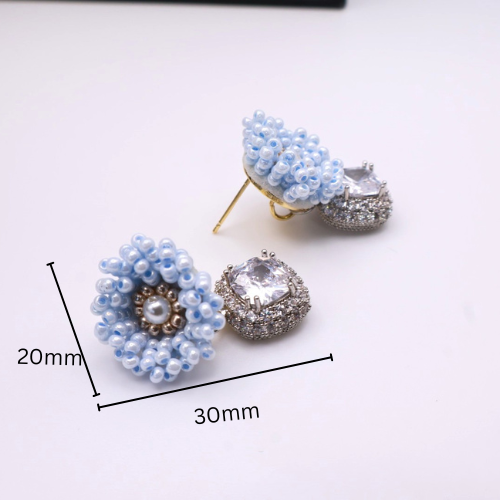 Blue Flower Drop 063