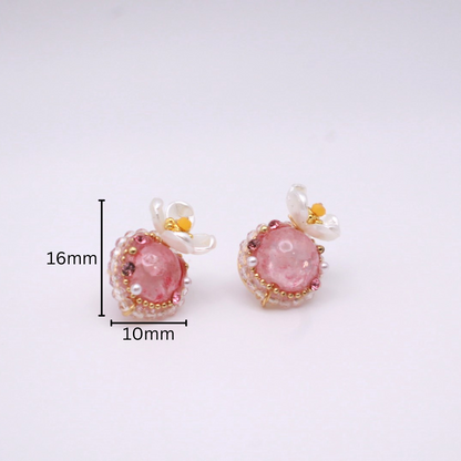 Peach Pearl Stud