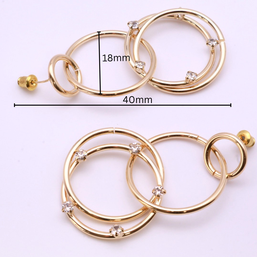 Quad Hoop Hanging Stud