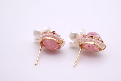 Peach Pearl Stud