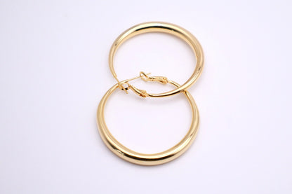 18k Gold Hoops