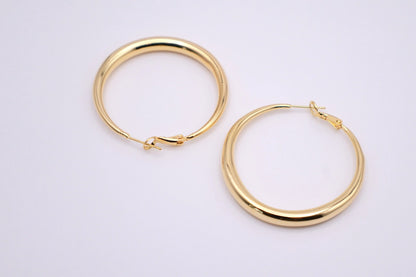 18k Gold Hoops