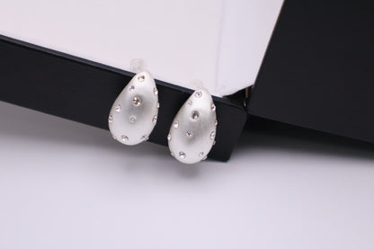 Gemmed Tear Shaped Studs