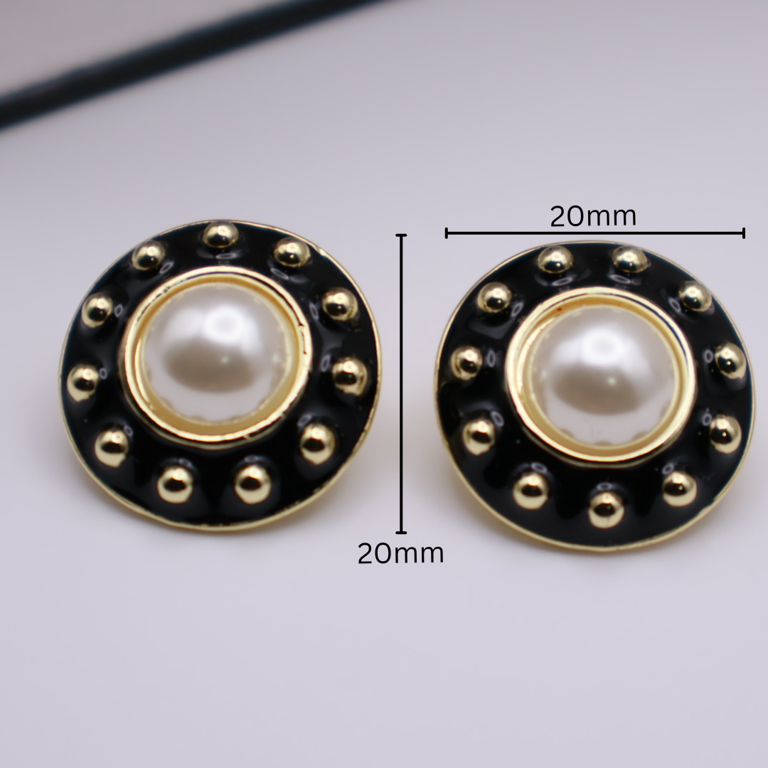 Shielded Pearl Stud