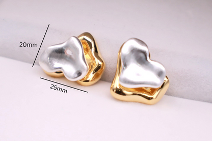 Double Heart Shaped Stud