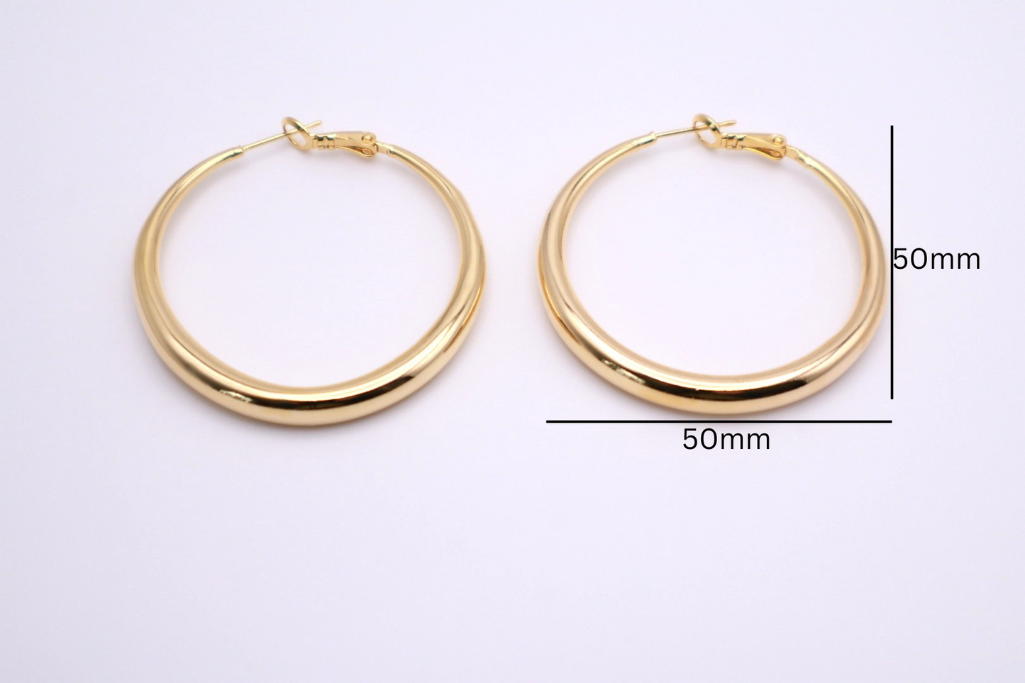 18k Gold Hoops